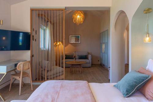 Hotel Riva Beachにあるベッド