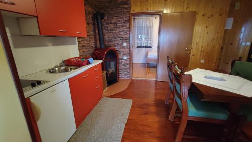 a kitchen with a sink and a counter top at Vila Pajo in Varaždinske Toplice