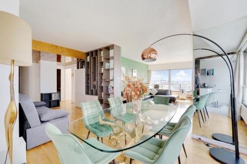 Seine & Eiffel 100m2 avec vue panoramique parking