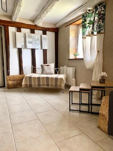 Posezení v ubytování Gîte de la Grange