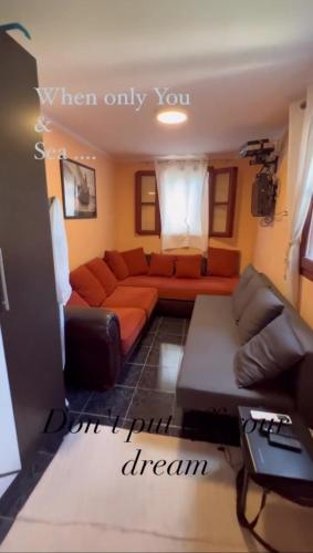Χώρος καθιστικού στο Apartman Una Prcanj