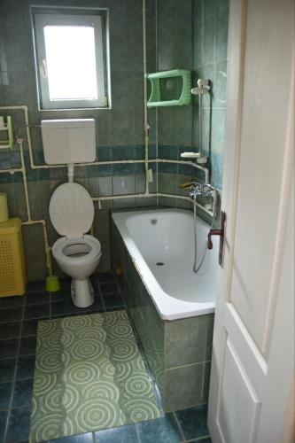 a bathroom with a tub and a toilet and a sink at Kuća za odmor IN Bajina Basta in Bajina Bašta