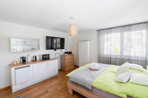 Una cama o camas en una habitación de Cozy Studio Einigen