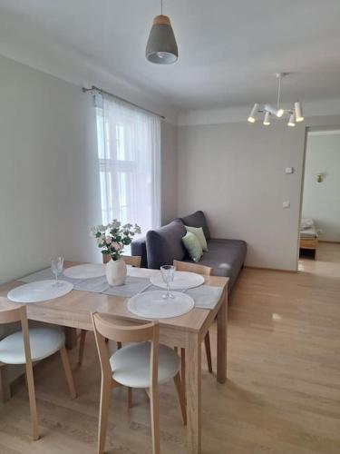 Posezení v ubytování Cozy apartament near bus station