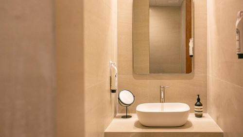 Koupelna v ubytování Hotel Yimok