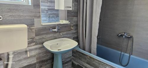 奥赫里德House Kostoski的带水槽和马桶的浴室