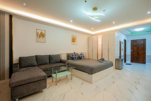 Χώρος καθιστικού στο Jomtien Seaview Studio at View Talay 5 ,Big Pool