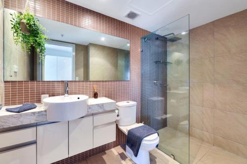 Koupelna v ubytování Simply The Best