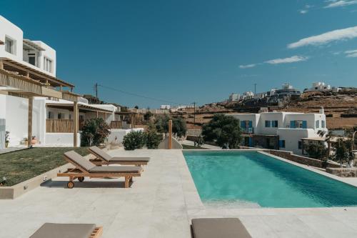 Bazén v ubytování Ostria View Mykonos nebo v jeho okolí