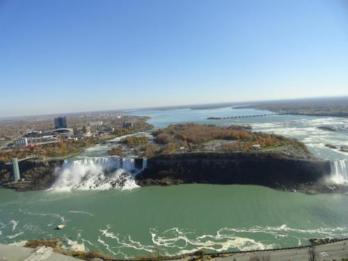an aerial view of the niagara river at Rainbow Bed & Breakfast in Niagara Falls