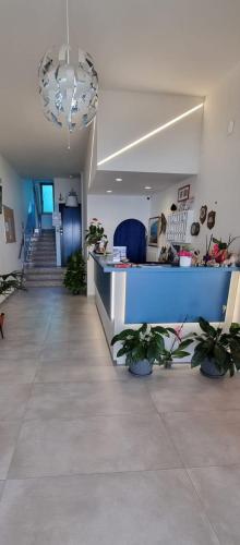 Ο χώρος του λόμπι ή της ρεσεψιόν στο Hotel Ristorante Mareblu