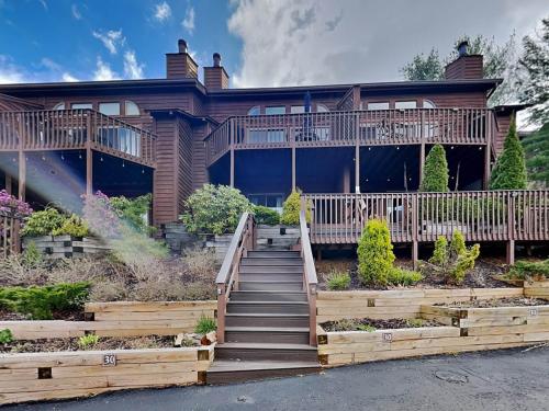 a house with a staircase in front of it at Sunplace 30 in McHenry