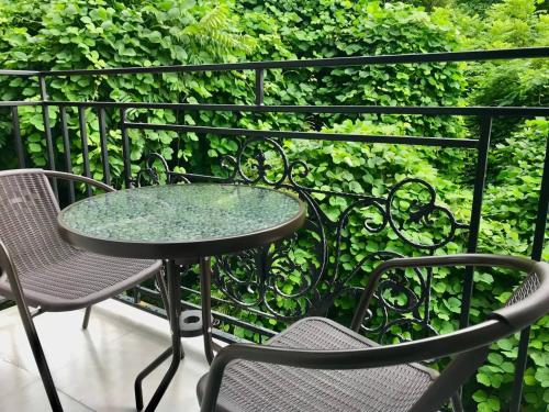 Balkón nebo terasa v ubytování studio apartment