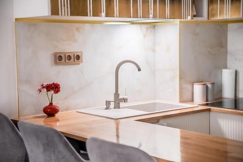Η κουζίνα ή μικρή κουζίνα στο Glori Gold Apartaments