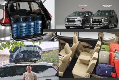 a collage of pictures of a car with bottles of water at Trio villa with falls in compound فلا بحديقة كبيره وشلالات صناعية in Sheikh Zayed