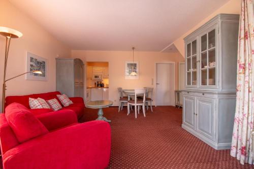 Χώρος καθιστικού στο Ferienwohnung Ringelblume