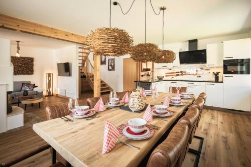 Dapur atau dapur kecil di Pistenblick Lodge