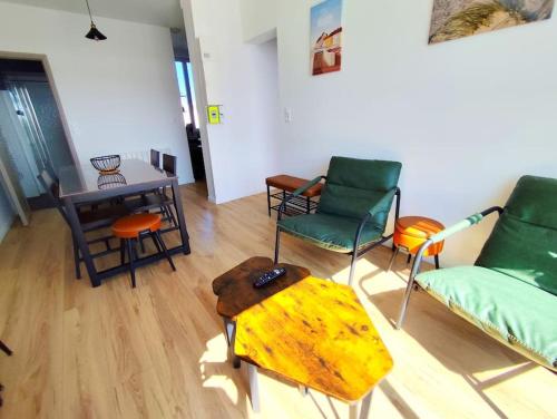 Χώρος καθιστικού στο Séjour confortable, vue dunes, proche plage