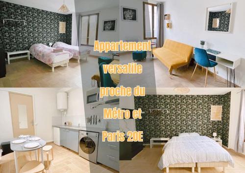 711 Appart versatile proche du Métro et Paris 20E