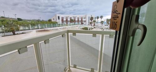 a balcony with a view of a skate park at Martur Resort in Termoli