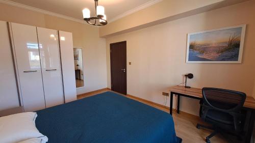 Ένα ή περισσότερα κρεβάτια σε δωμάτιο στο Cosy modern premium apartment in UB