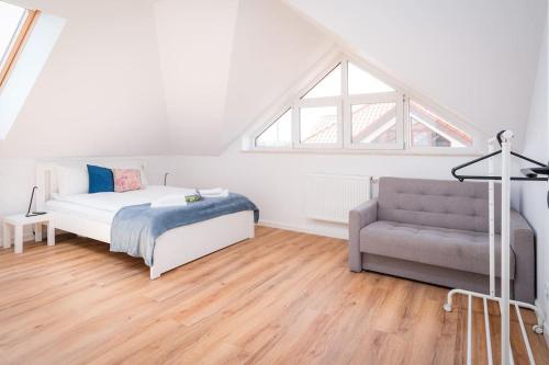 Ένα ή περισσότερα κρεβάτια σε δωμάτιο στο Golf & Lake House 16