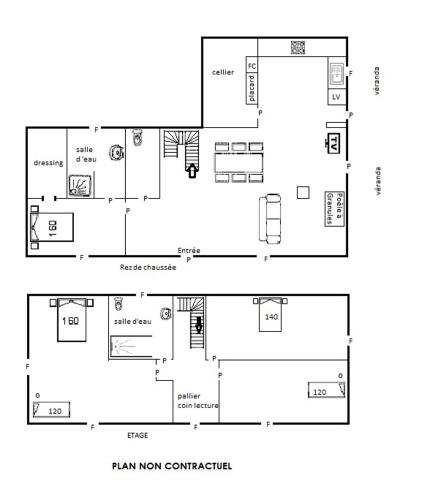 a floor plan of a house at Larrouy in Asson