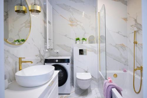 Koupelna v ubytování Apartamenty Deluxe