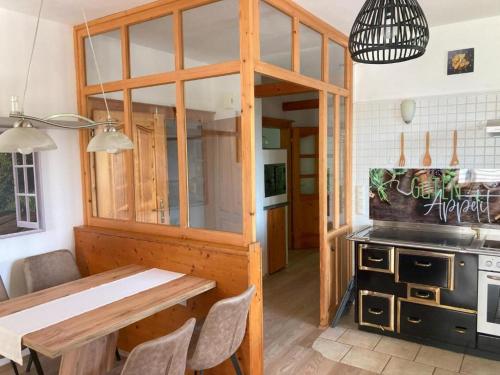 Kuchyň nebo kuchyňský kout v ubytování apartemente Kleeblatt