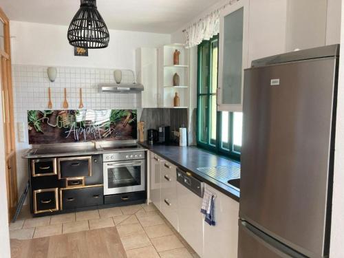 Kuchyň nebo kuchyňský kout v ubytování apartemente Kleeblatt