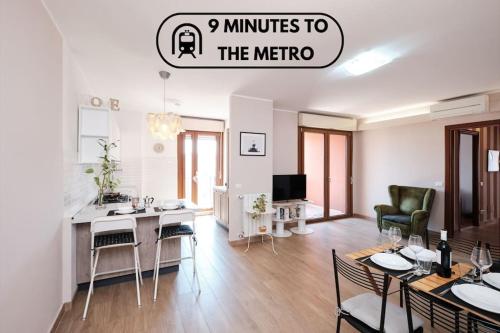 Posezení v ubytování Porta di Roma, Moderno Luminoso con Wi-Fi e AC