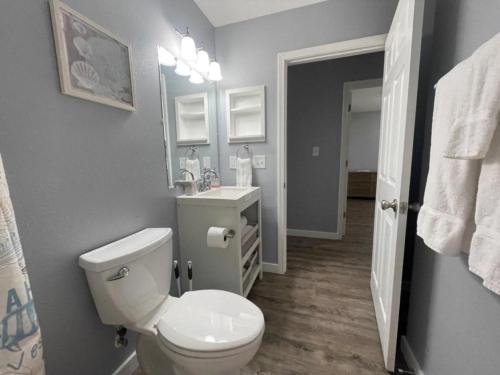 un bagno con un water bianco e un lavandino di 5313 Viking a Pensacola