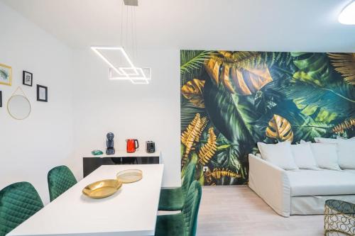 Posezení v ubytování Jungle Apartment