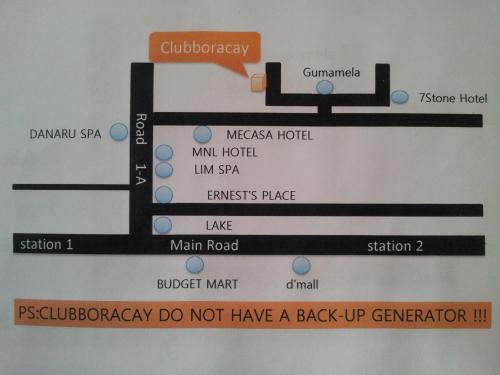 The floor plan of ClubBoracay Apartelle