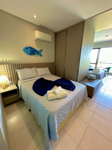 Postel nebo postele na pokoji v ubytování Flat Eco Resort Praia Dos Carneiros