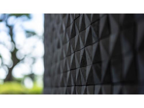 a close up of a black brick building at Hotel Flags Isahaya - Vacation STAY 25620v in Isahaya