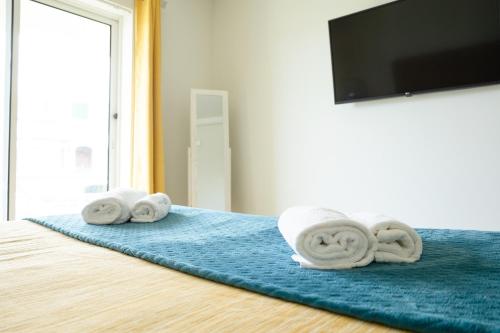 TV a/nebo společenská místnost v ubytování Marina Mar Vila Franca do Campo