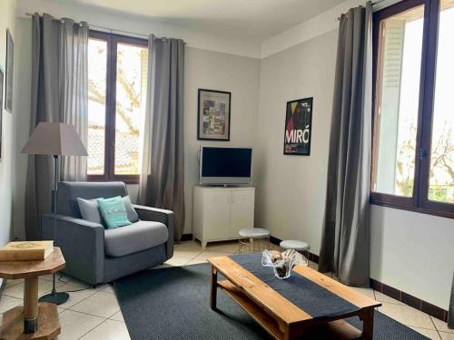 Μια τηλεόραση ή/και κέντρο ψυχαγωγίας στο Pleasant Winemaker apartment