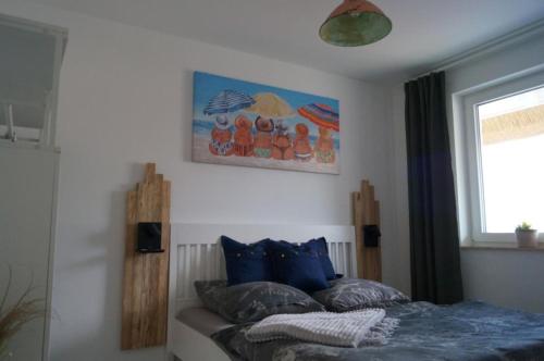 Katil atau katil-katil dalam bilik di Balthasar - Ferienhaus mit Kamin und Sauna für 6 Personen