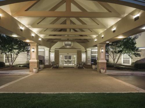 a large patio with a large ceiling with lights at Homewood Suites by Hilton Raleigh-Durham Airport at RTP in Durham