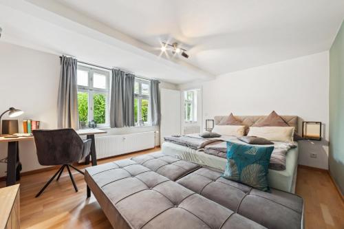 Posezení v ubytování Apartment am Albertsplatz im Zentrum