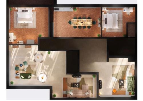 a rendering of a floor plan of a house at NH 6 Interlaken-Luzern I Lake I Mountain I connect in Sachseln