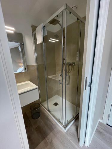 Koupelna v ubytování Hotel Principe