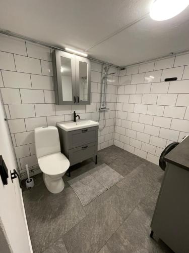ein Badezimmer mit Toilette und Waschbecken in der Unterkunft Solbergshyllan 2 in Åre