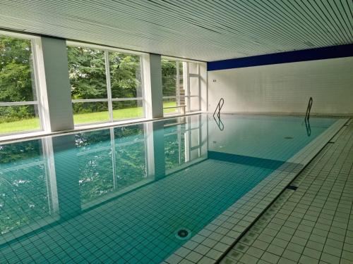 Πισίνα στο ή κοντά στο Ferienbutzen Harz Heikenberg, Bad Lauterberg mit Schwimmbad und Sauna