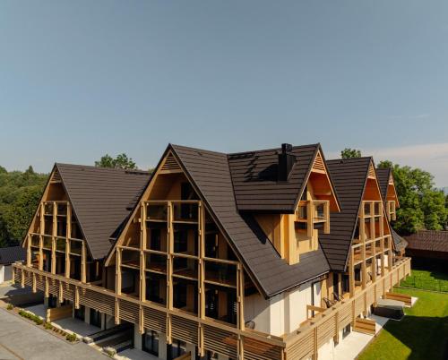 Budova, kde se aparthotel nachází