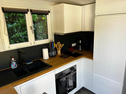 Photo de la galerie de l'établissement Tiny house avec jardin clos et privatif proche Disneyland et parc des félins, à Saint-Augustin