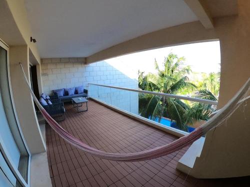 Balkón nebo terasa v ubytování Spacious Apartment with Terrace, Pool and Beach Access