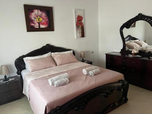 Ένα ή περισσότερα κρεβάτια σε δωμάτιο στο Papajani Apartment