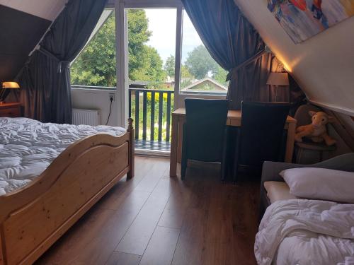 Ένα ή περισσότερα κρεβάτια σε δωμάτιο στο Ferienhaus Holland